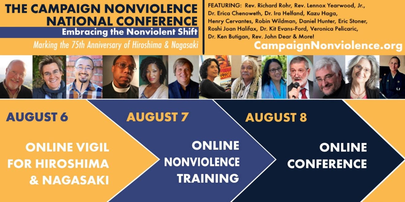 Campaign Nonviolence Conference events August 6-8, 2020