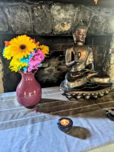 Altar at our November 2024 retreat at Myakka River State Park